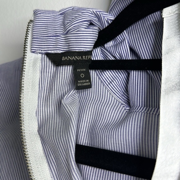 Banana Republic Bow Tie Shirt Blue and White Size 0P - Picture 7 of 7